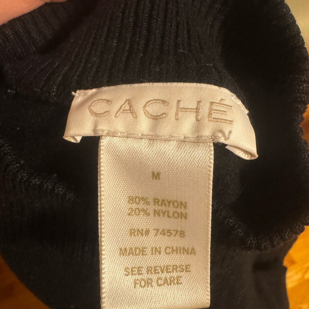 Cache Black Cold Shoulder Sweater - Picture 3 of 3